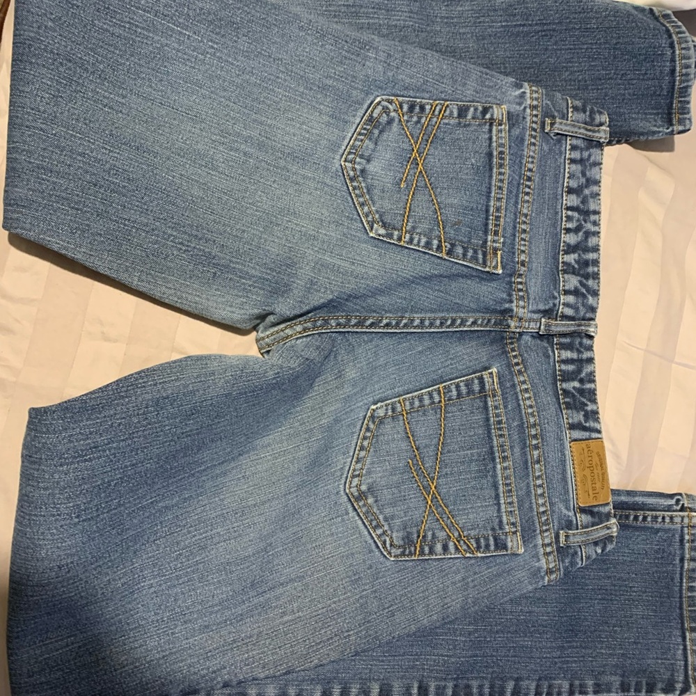 Aeropostale Light Blue Women's Boot Cut Jeans 7/8
